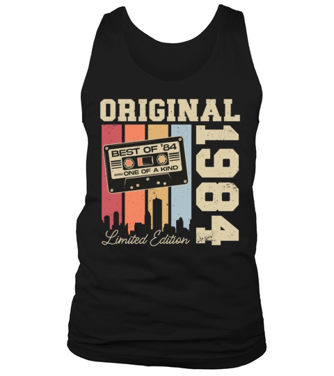 1984 Vintage Jahrgang Retro Geburtstag Tank Top Unisex
