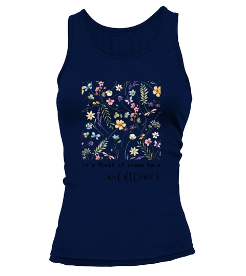 Retro Vintage Wildflowers Quote Tank top Woman