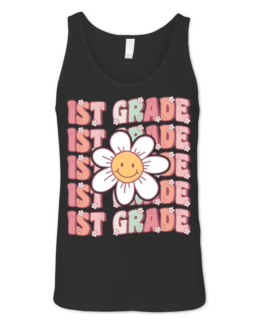 Groovy 1st Grade Back To School First Day Unisex Jersey Tank