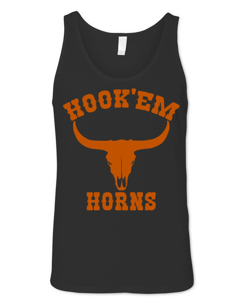 Hookem Horns State of Texas Bull Head Longhorn Unisex Jersey Tank