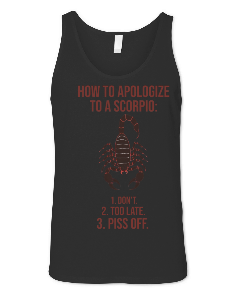 How to Apologize to a Scorpio Funny Guide Unisex Jersey Tank