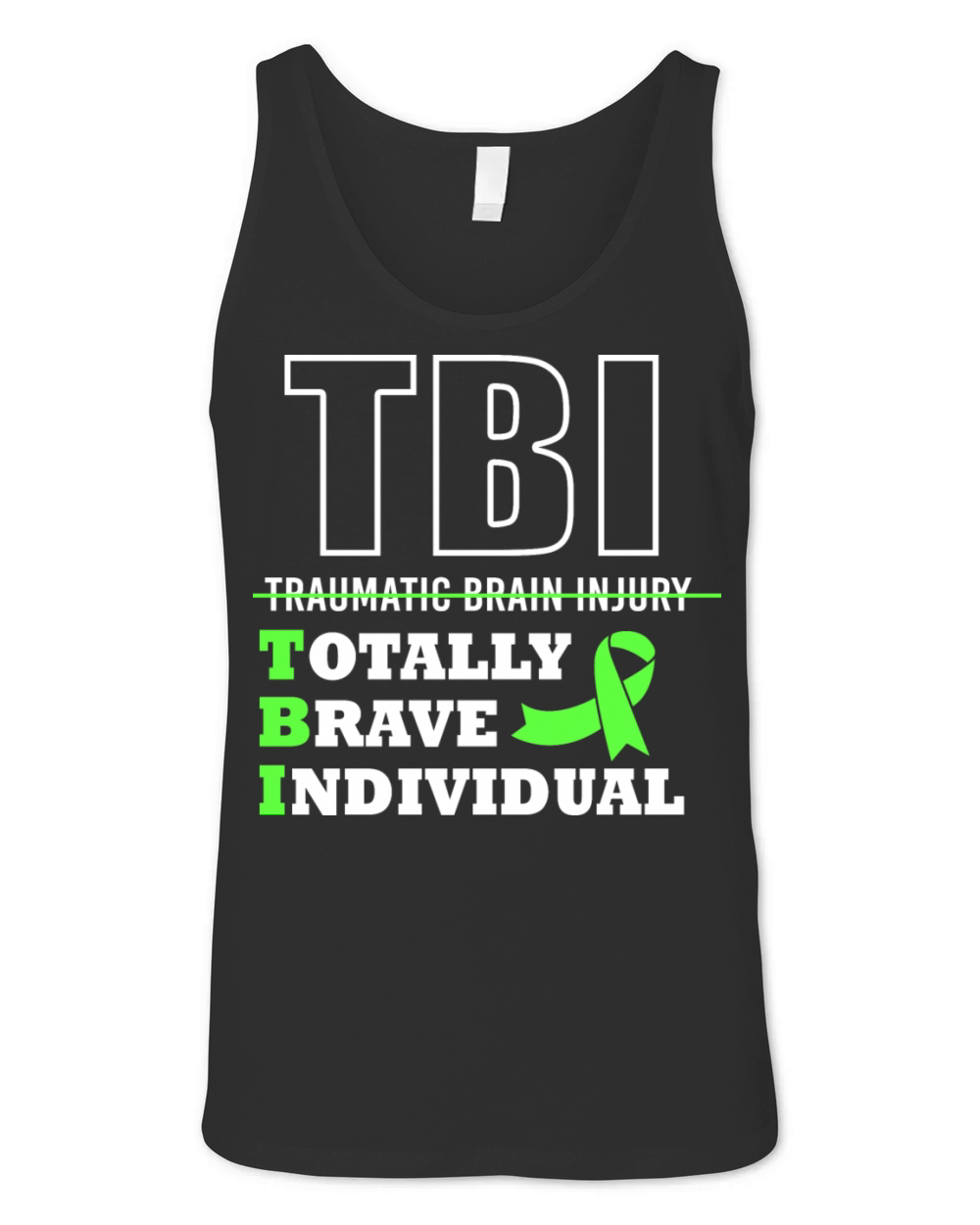 Totally Brave Individual Traumatic Brain Injury Unisex Jersey Tank