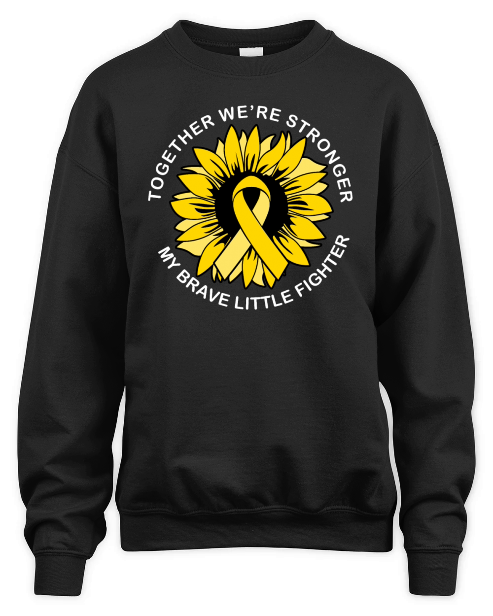 Brave Little Fighter Child Cancer Awareness Shirt Unisex Premium Crewneck Sweatshirt
