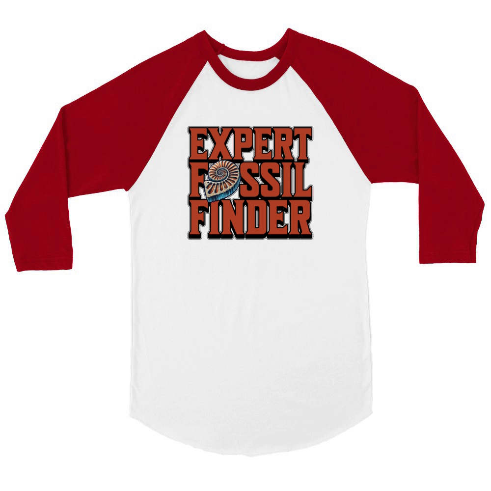 Fossil Hunter Expert Fossil Finder Paleontologist Unisex ¾ sleeve Raglan T-shirt