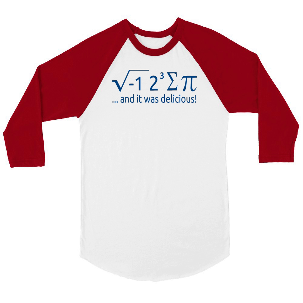 I Ate Some Pie And It Was Delicious 8 Pi Day 2WH3 Unisex ¾ sleeve Raglan T-shirt