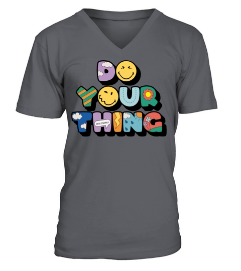 SmileyWorld Do Your Thing Colourful Letters V-Neck T-shirt