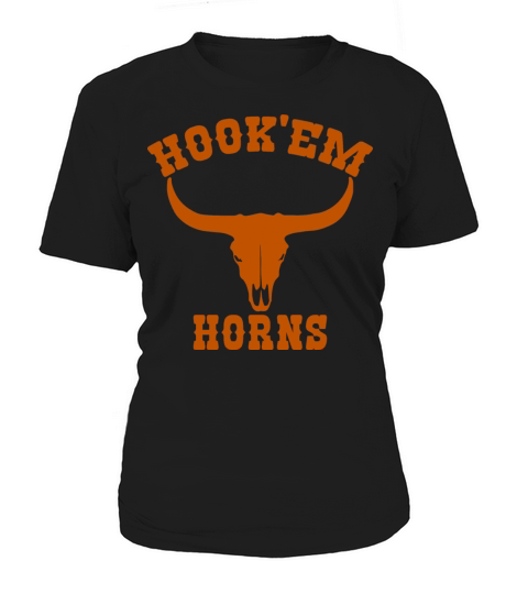 Hookem Horns State of Texas Bull Head Longhorn Women's T-Shirt