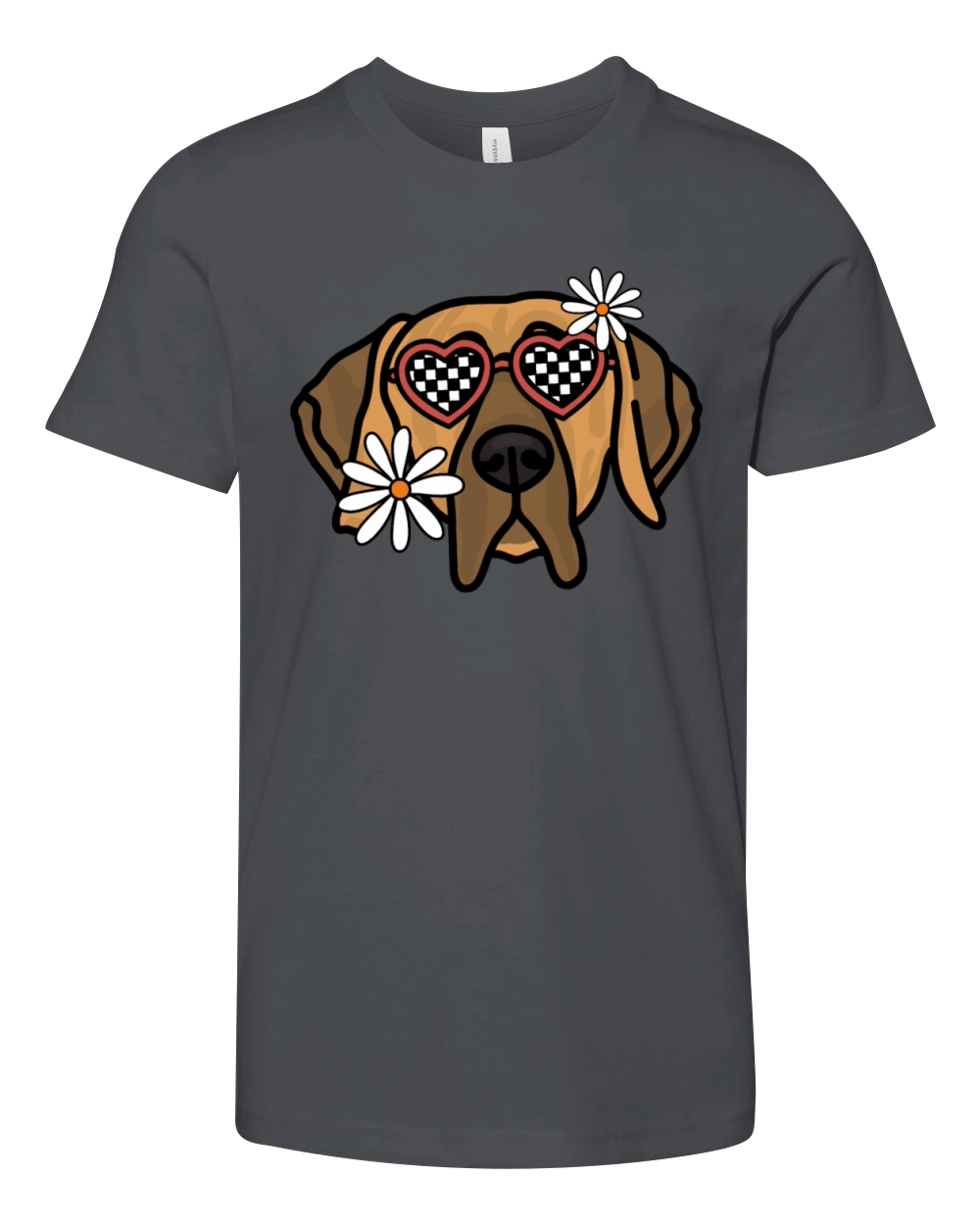 Great Dane Brown Retro Dog Youth Unisex Jersey Tee