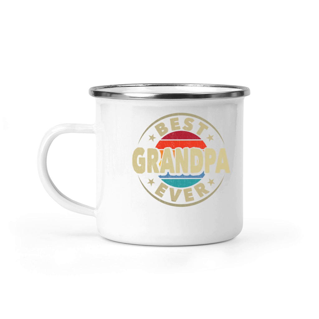Best Grandpa Ever Retro Vintage Grandfather Camping Mug