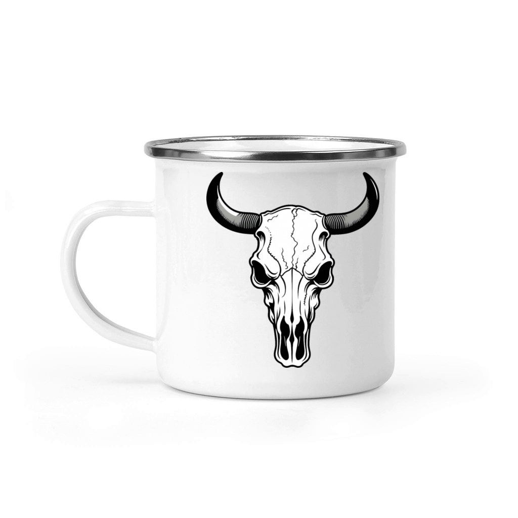 Cow Skull Western Wild West Style Camping Mug