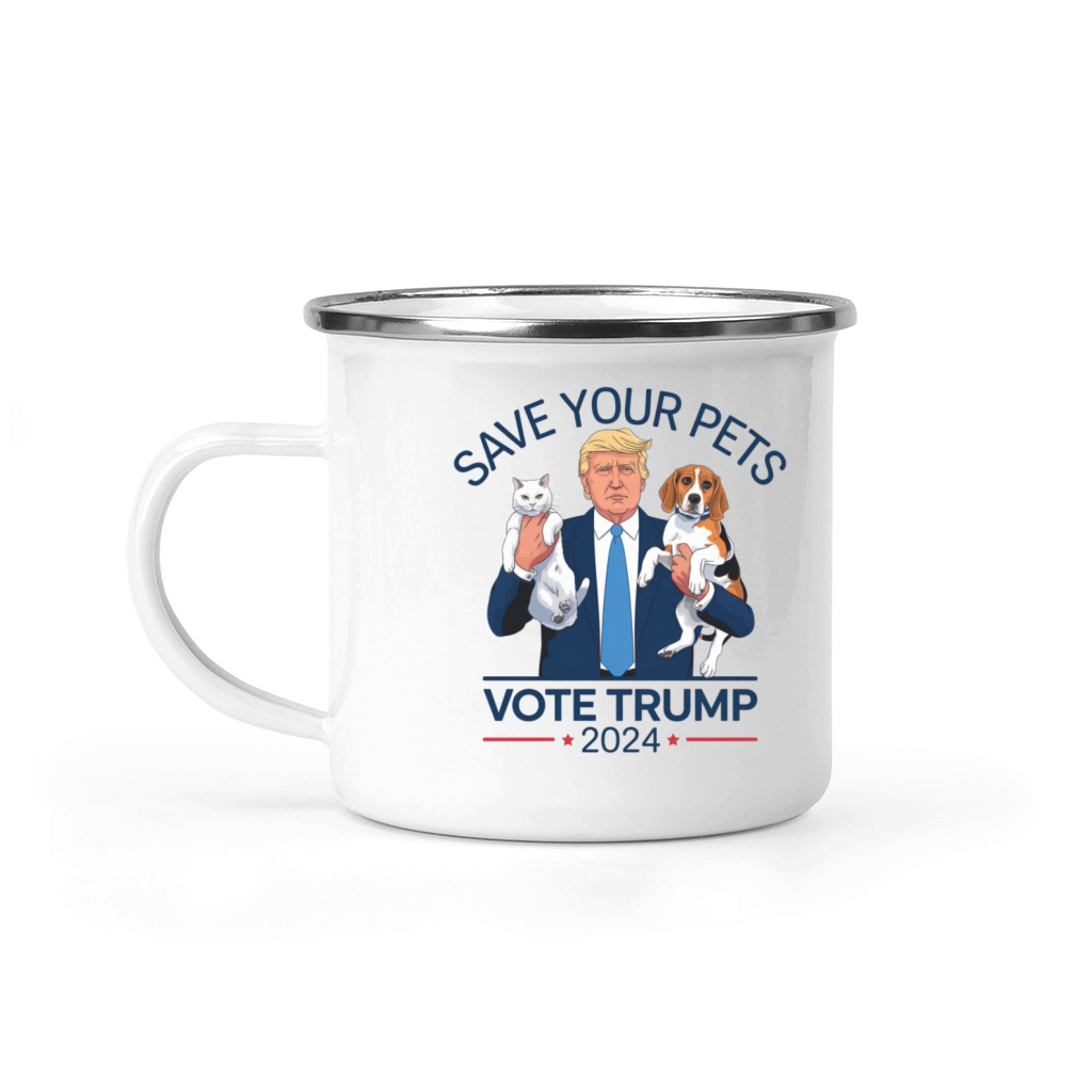 Save Your Pets Vote for Trump US Election 2024 Camping Mug
