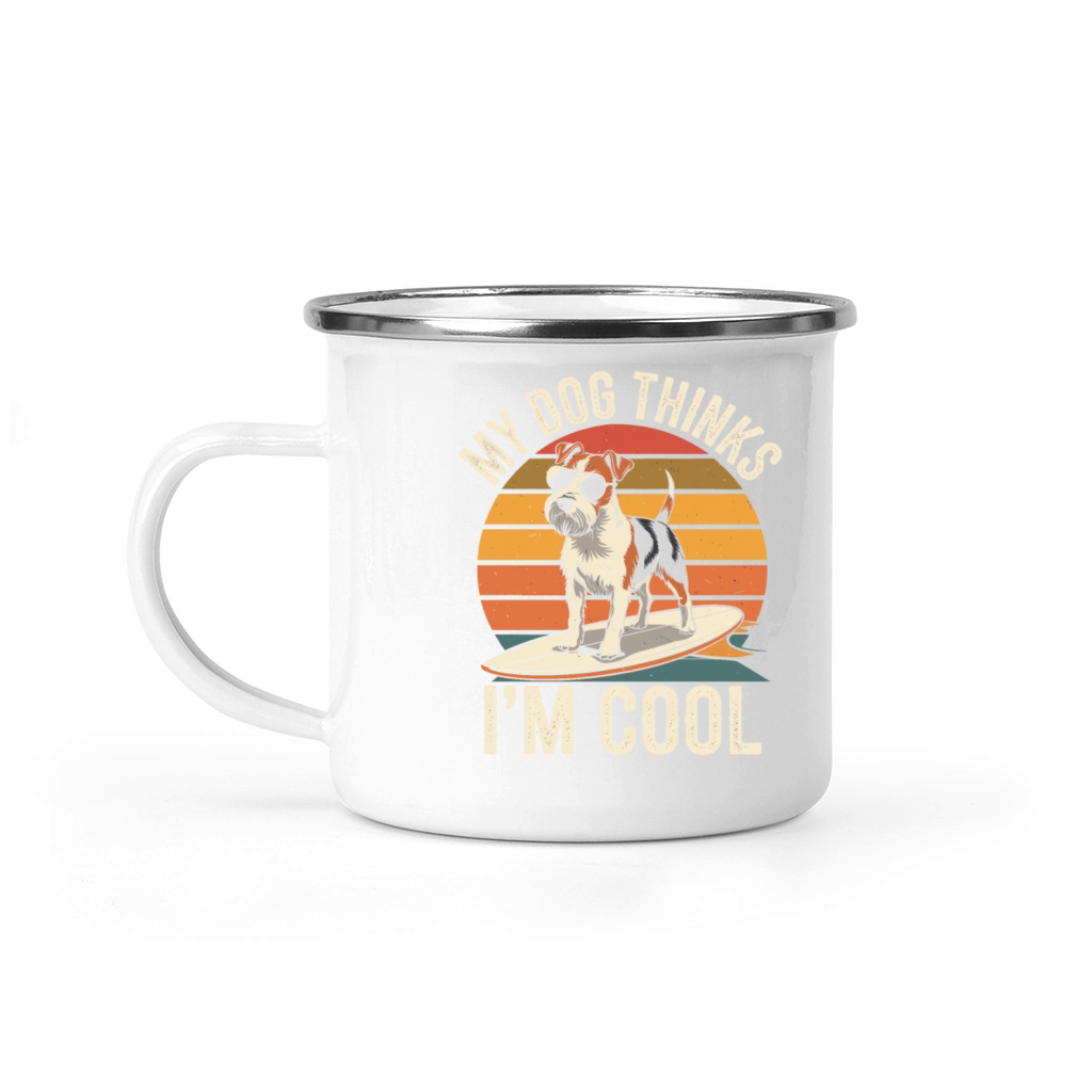 Yorkshire Terrier My Dog Thinks Im Cool Yorkie Camping Mug