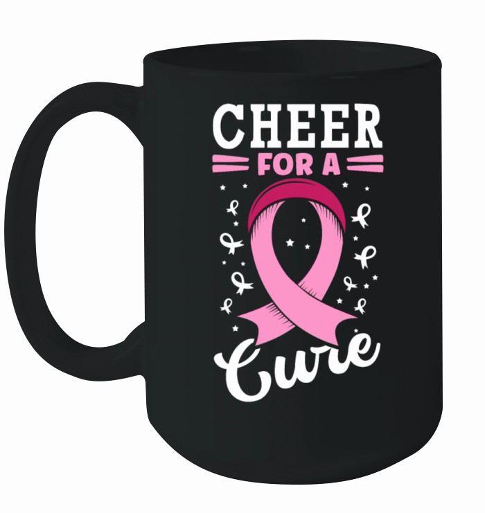 Cheer For A Cure Breast Cancer Ceramic Mug