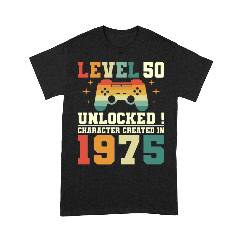 Level 50 1975 50th Birthday Gamer Comfort T-shirt