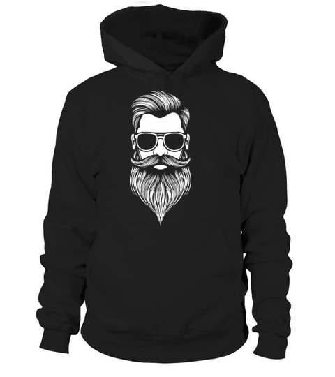 a Bearded and mustachioed mans face Hoodie Unisex