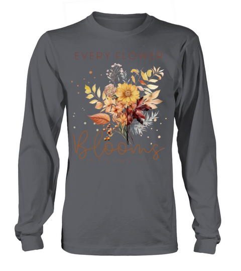 Watercolor Autumn Flowers and Quote Long sleeved Unisex
