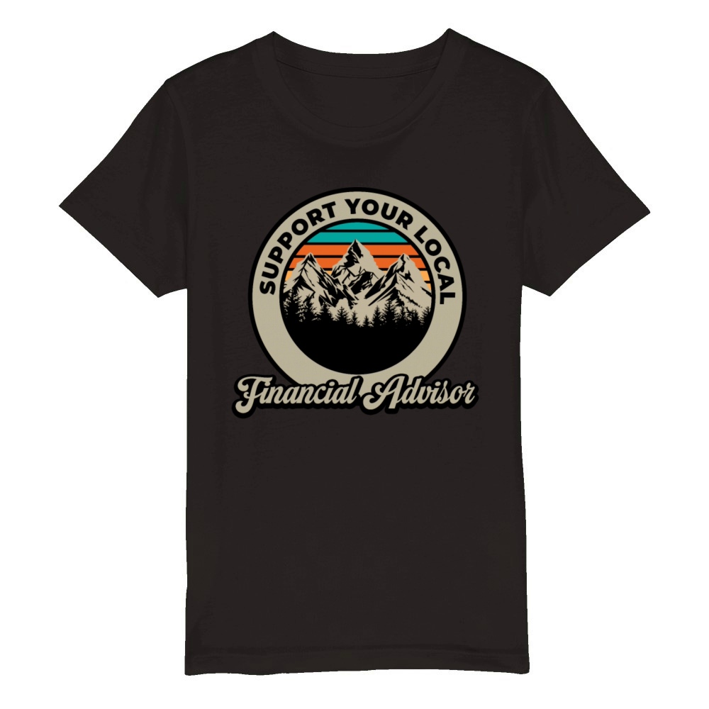 Financial Advisor Organic Kids Crewneck T-shirt
