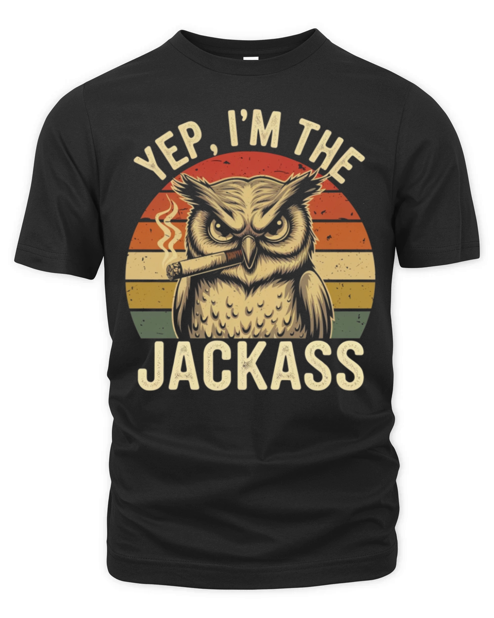 Yep I m The Jackass Funny Vintage Halloween OWL Organic Unisex T-shirt