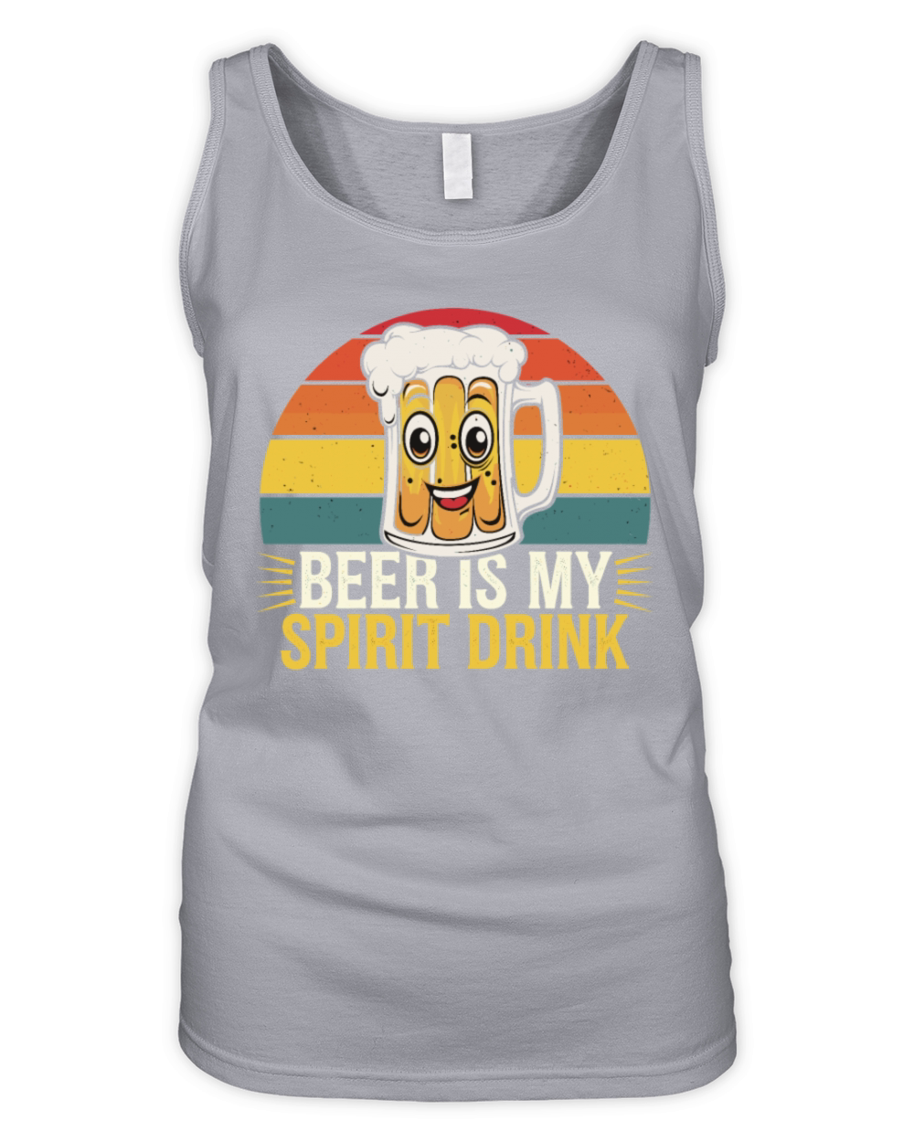 Beer Is My Spirit Drink Retro Mug Organic Women's Tank Top