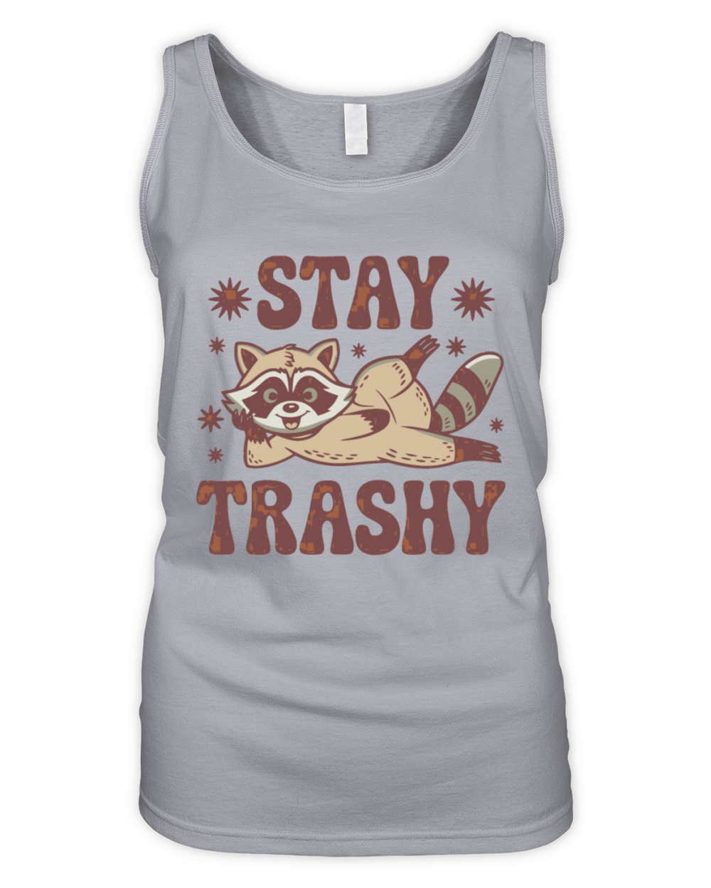 Stay Trashy - Retro Raccoon Meme Organic Women's Tank Top
