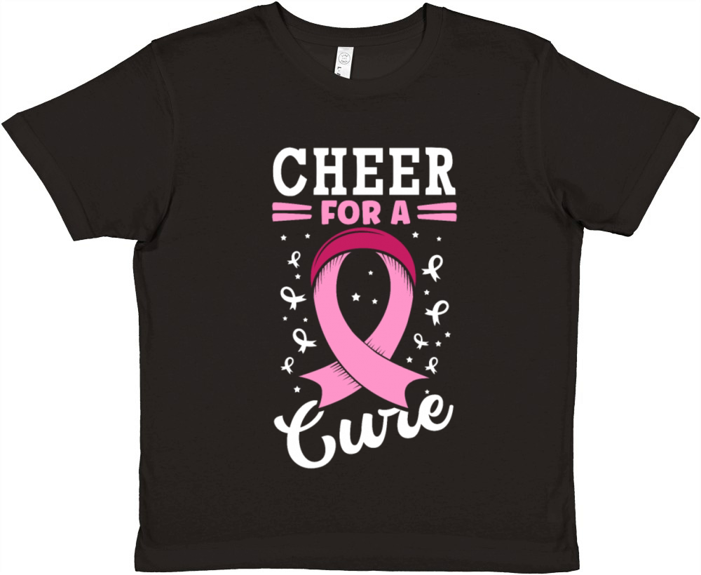 Cheer For A Cure Breast Cancer Premium Kids Crewneck T-shirt