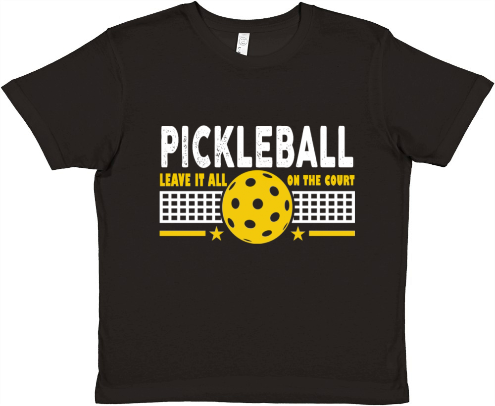 Pickleball Leave It All On Court Premium Kids Crewneck T-shirt