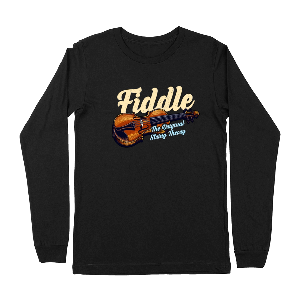 Fiddle The Original String Theory Country Music Premium Long Sleeve
