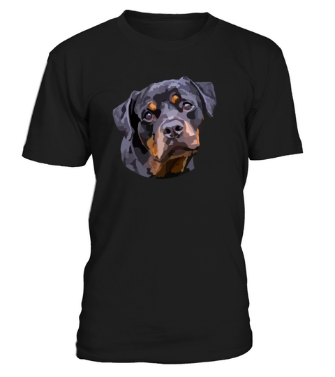 Rottweiler Hand Drawn Digital Art Portrait T-Shirt Unisex