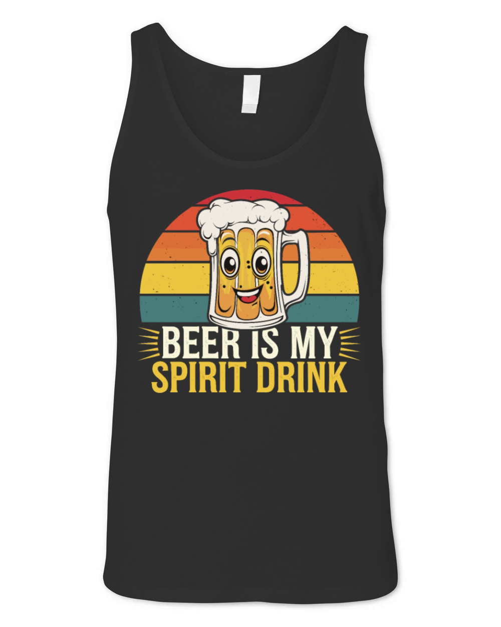 Beer Is My Spirit Drink Retro Mug Unisex Jersey Tank