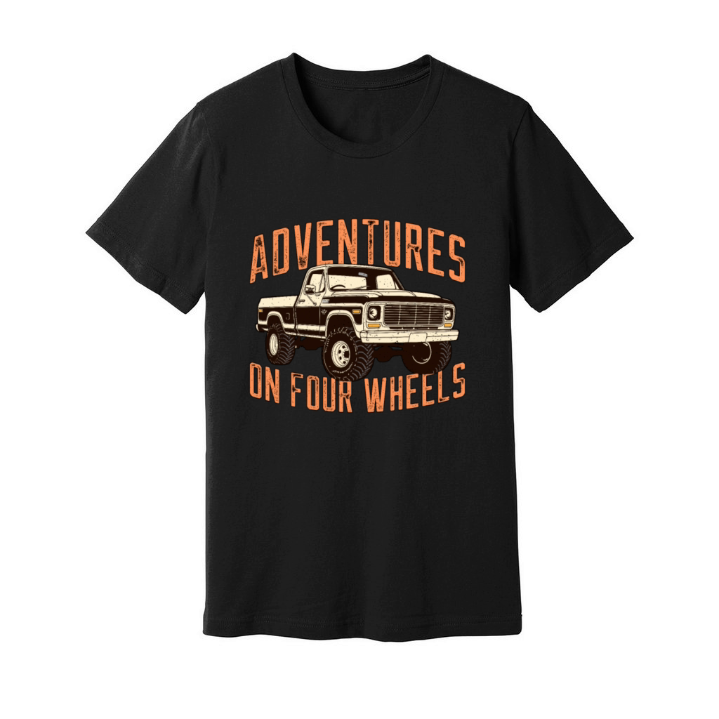 Pickup Truck Adventures On Four Wheels Trucker Unisex Jersey Tee
