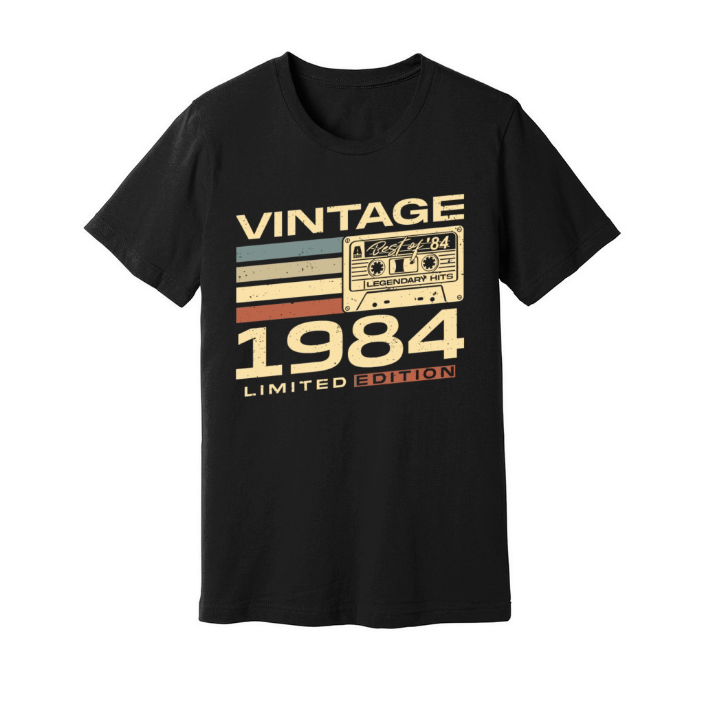 Vintage 1984 Retro 40th Birthday Unisex Jersey Tee