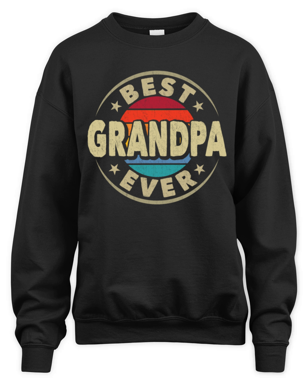 Best Grandpa Ever Retro Vintage Grandfather Unisex Premium Crewneck Sweatshirt