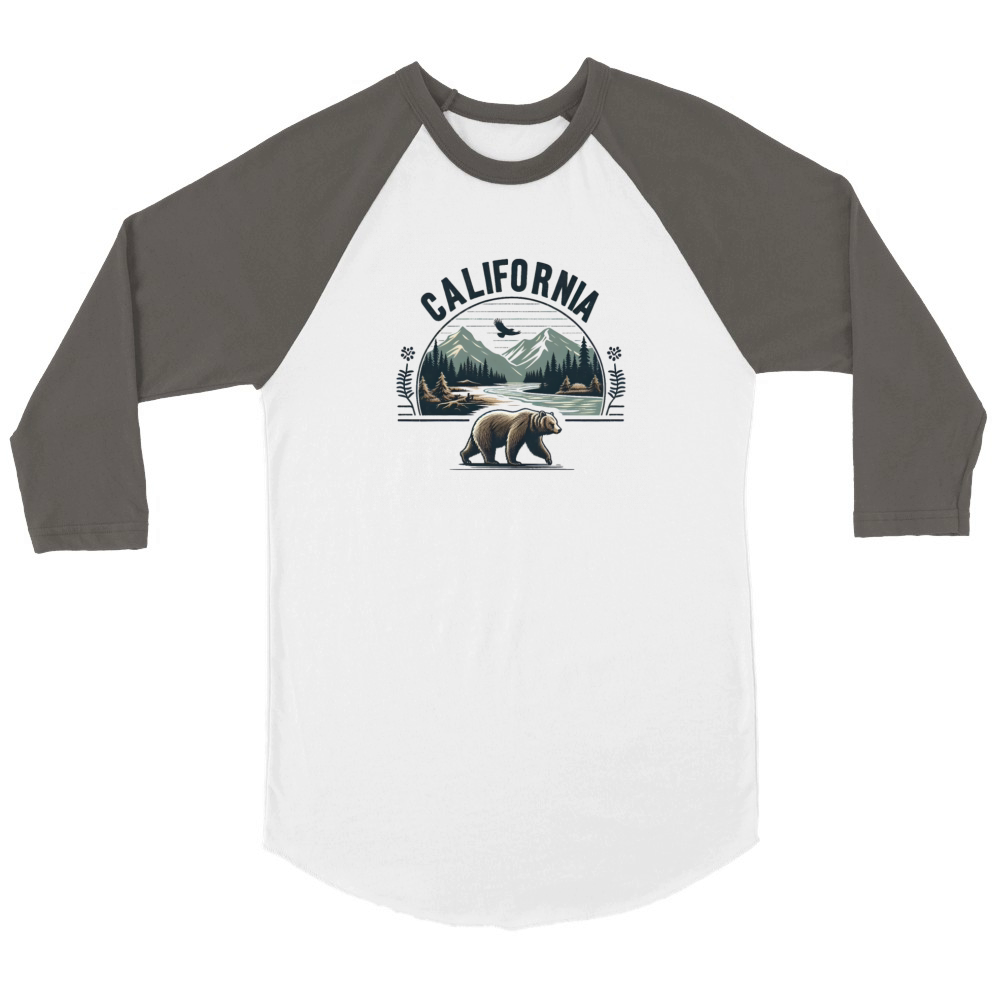 California Dreamin Unisex ¾ sleeve Raglan T-shirt