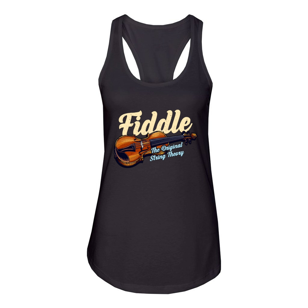 Fiddle The Original String Theory Country Music Women's Racerback Tank