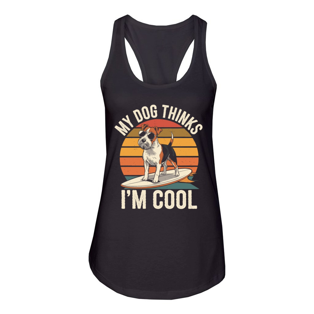 Yorkshire Terrier My Dog Thinks Im Cool Yorkie Women's Racerback Tank