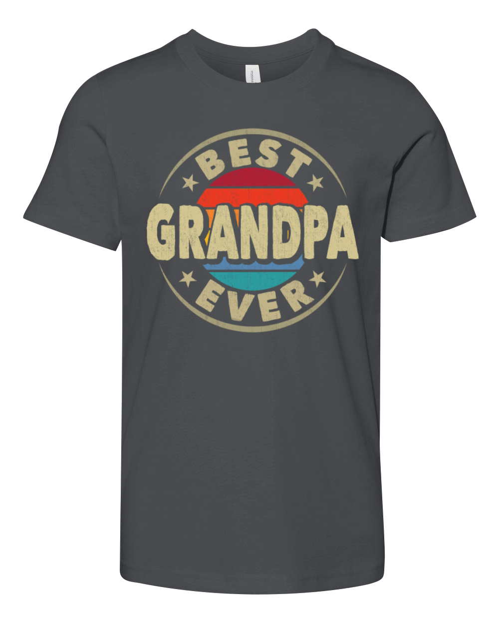 Best Grandpa Ever Retro Vintage Grandfather Youth Unisex Jersey Tee