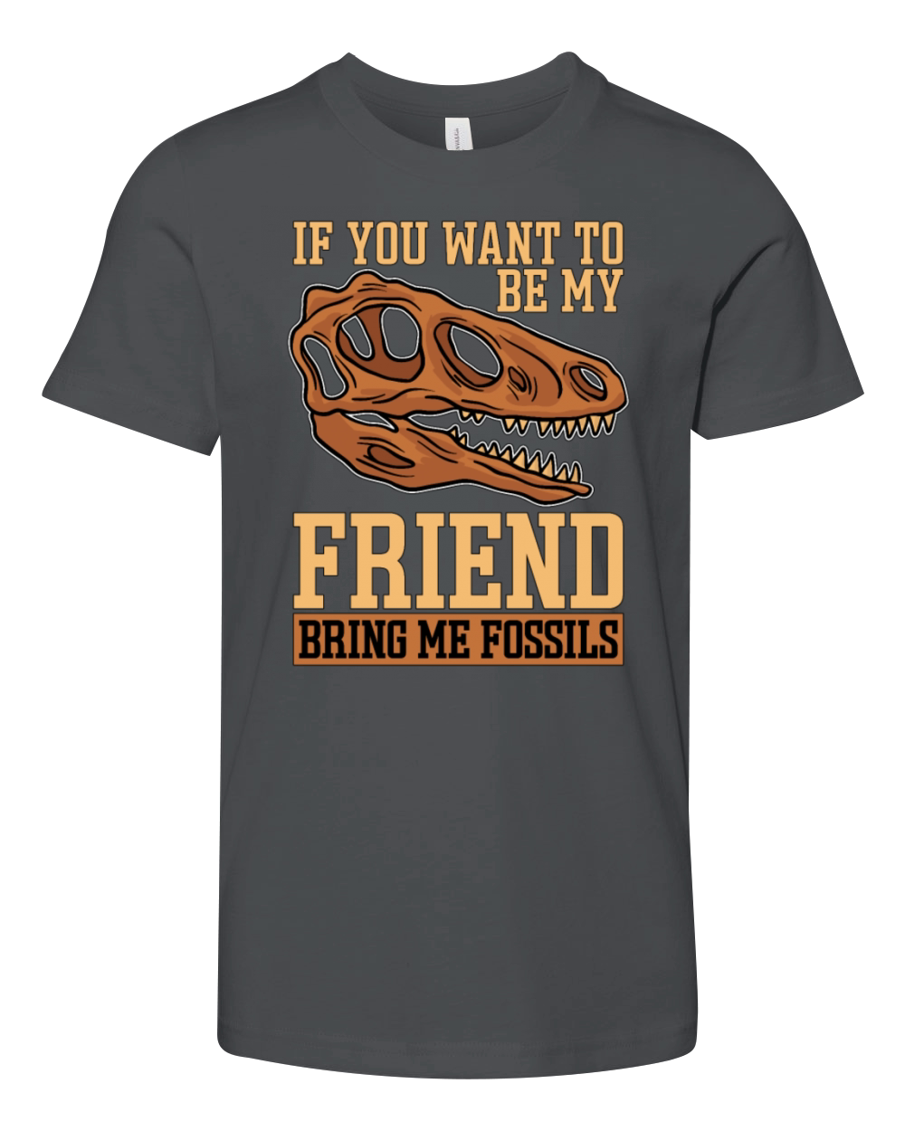 Fossil Hunter If You Want To Be My Paleontologist Youth Unisex Jersey Tee