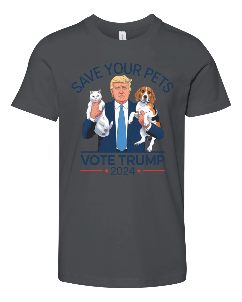 Save Your Pets Vote for Trump US Election 2024 Youth Unisex Jersey Tee