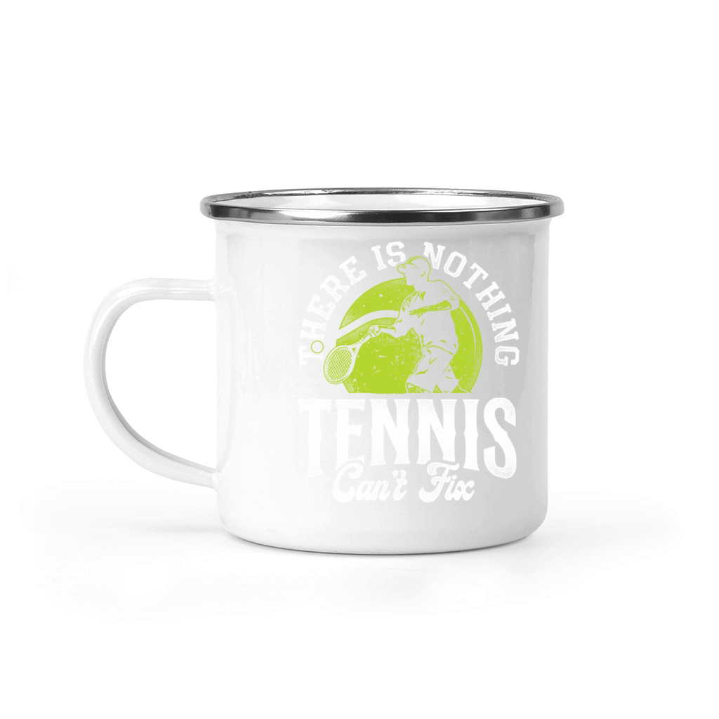 Funny Tennis Player Racket There Camping Mug