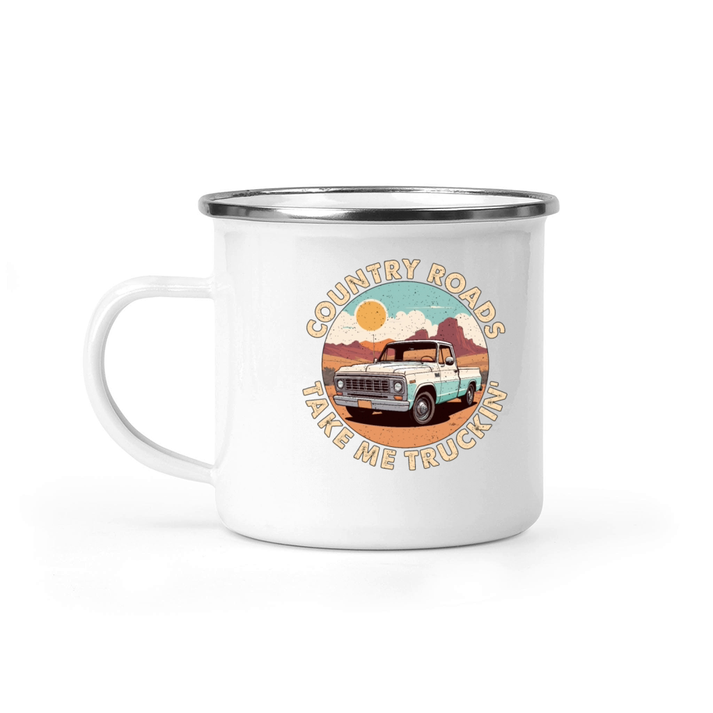Pickup Truck Country Roads Take Off-Road Vehicle Camping Mug