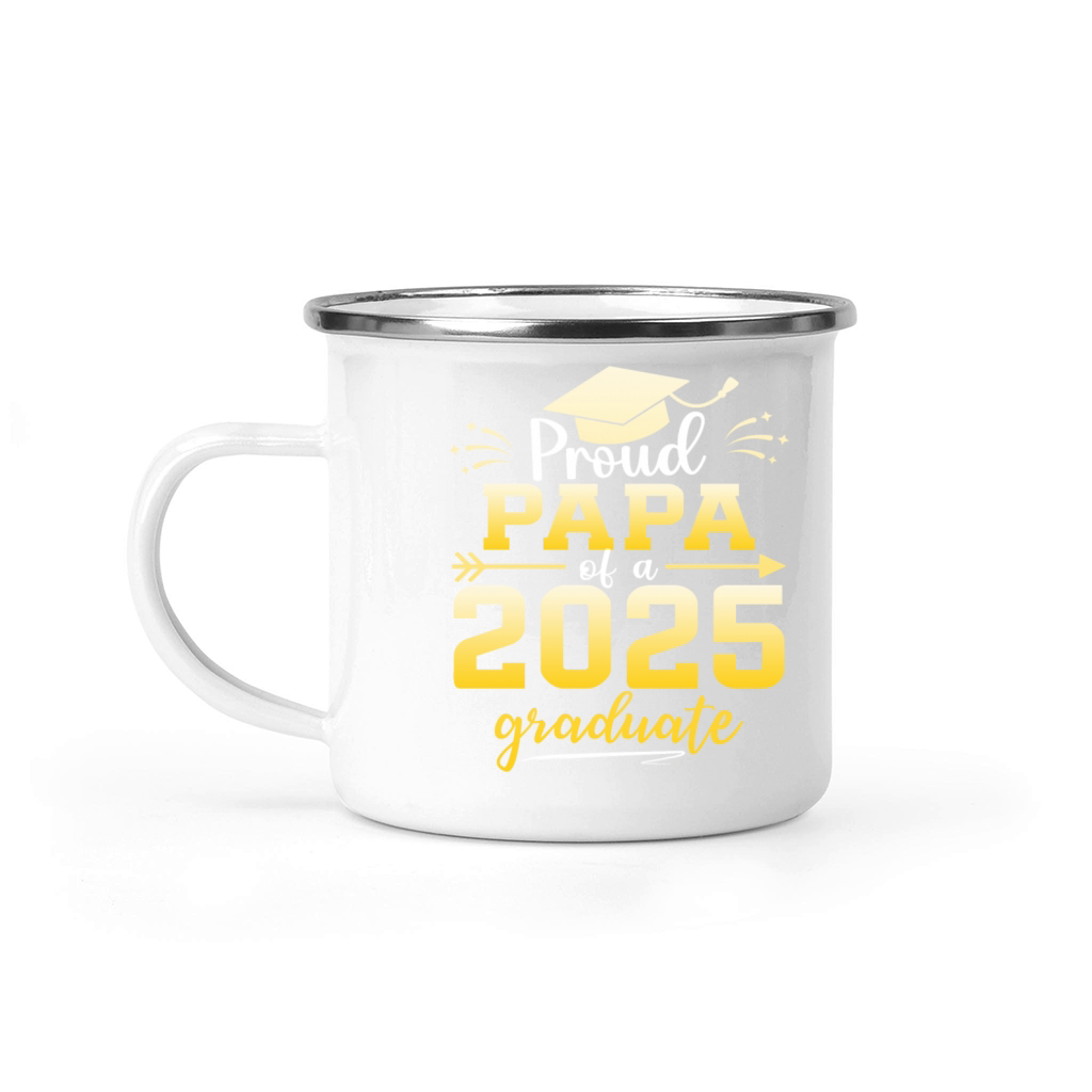 Proud Papa Of A Class Of 2025 Graduate Graduation Camping Mug