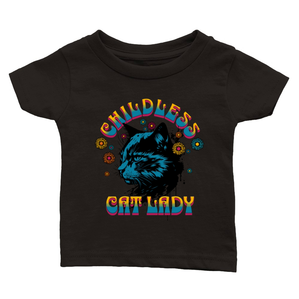childlss cat lady for kamala harris 2024 Classic Baby Crewneck T-shirt