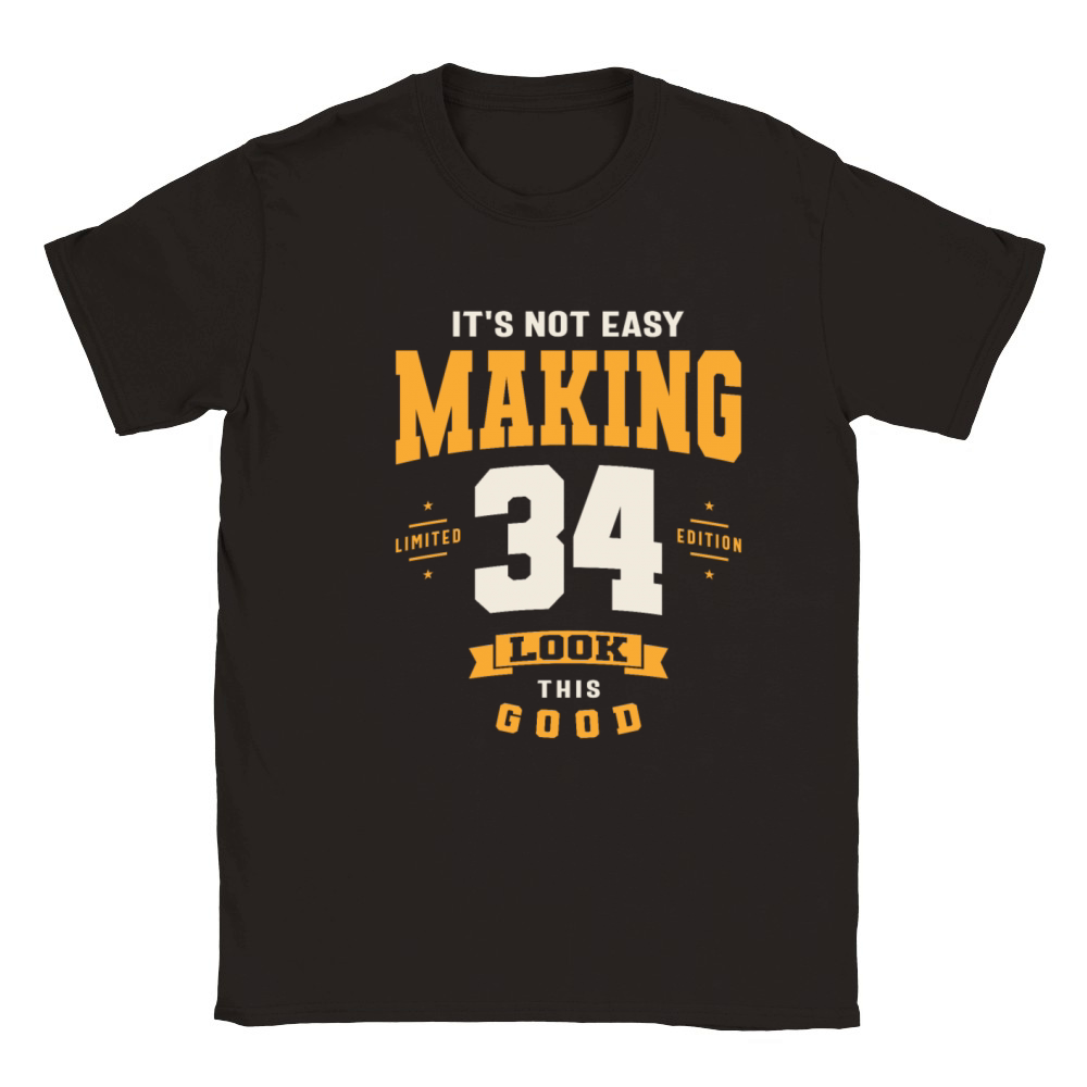 Its Not Easy Making 34 Look This Good 34th Birth Classic Kids Crewneck T-shirt