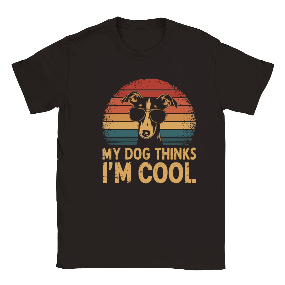 Whippet Dog My Dog Thinks Im Cool Classic Kids Crewneck T-shirt