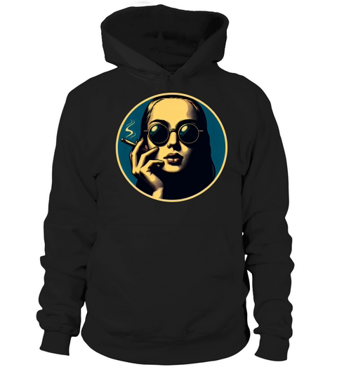 cool stoner girl smoking Hoodie Unisex