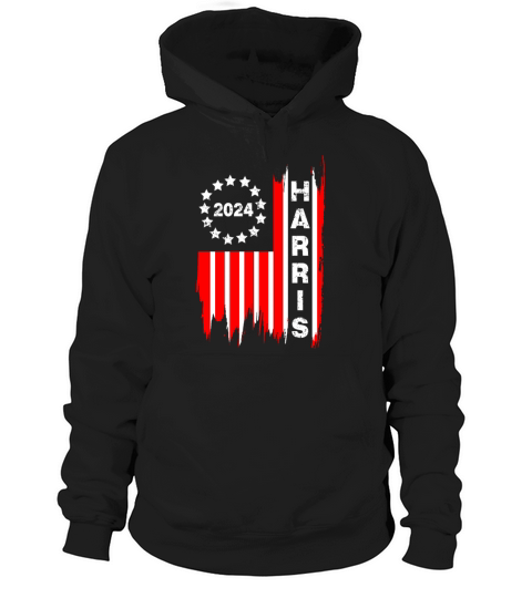 Kamala Harris 2024 PNG Vintage Us Flag Hoodie Unisex
