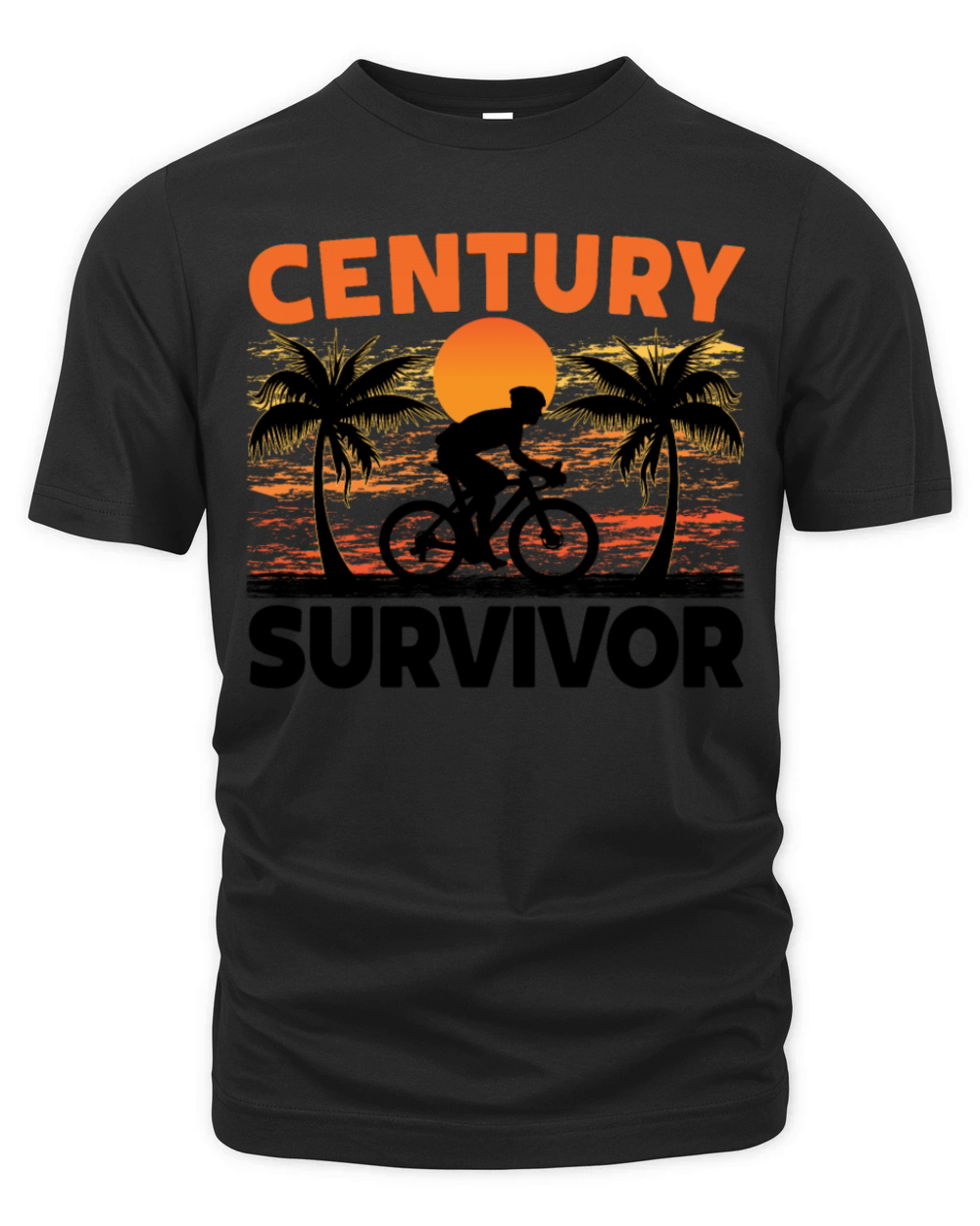 Century Survivor 100 Mile Bicycle Road Cycling Organic Unisex T-shirt