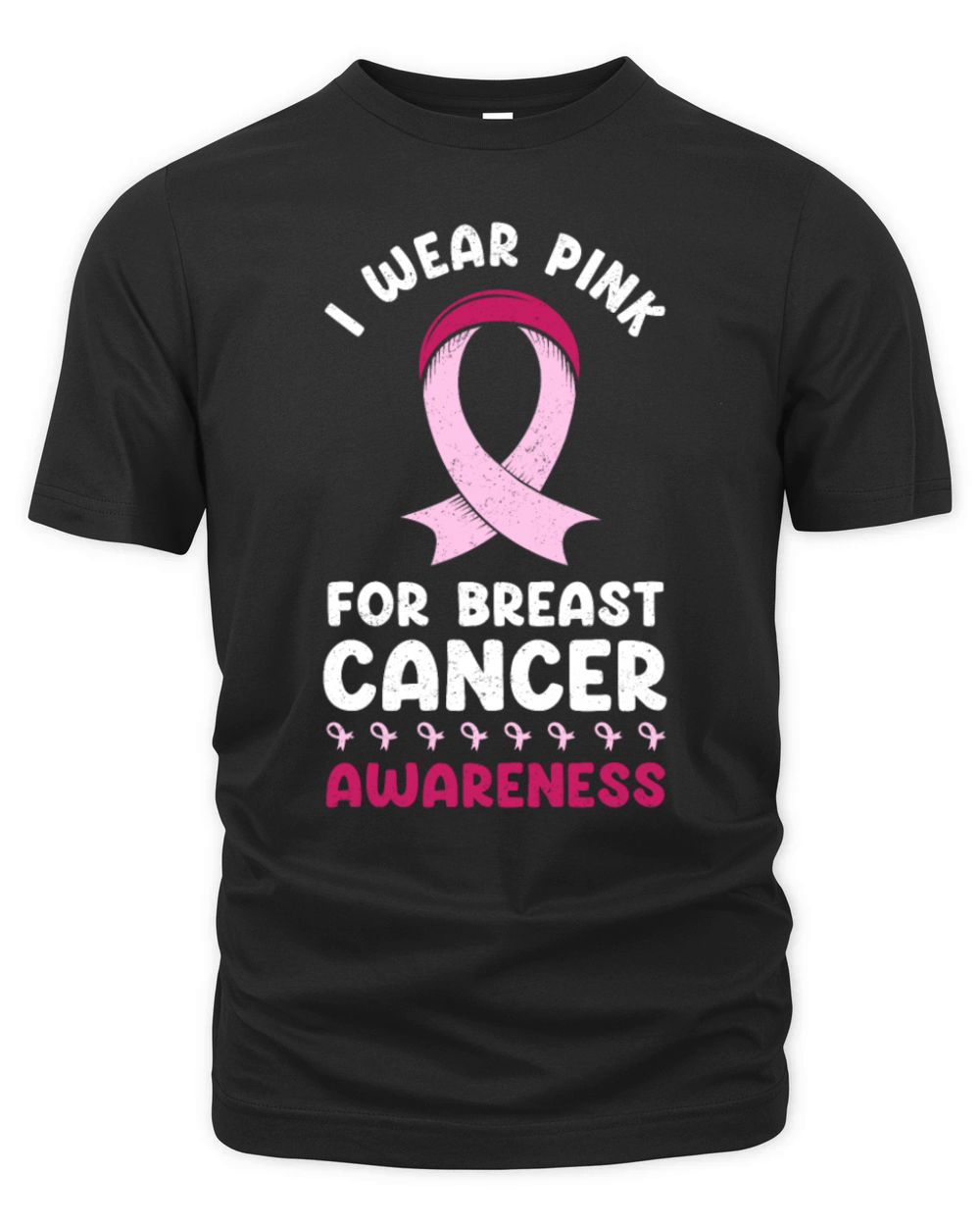 I Wear Pink For Breast Cancer Awareness Breast Organic Unisex T-shirt