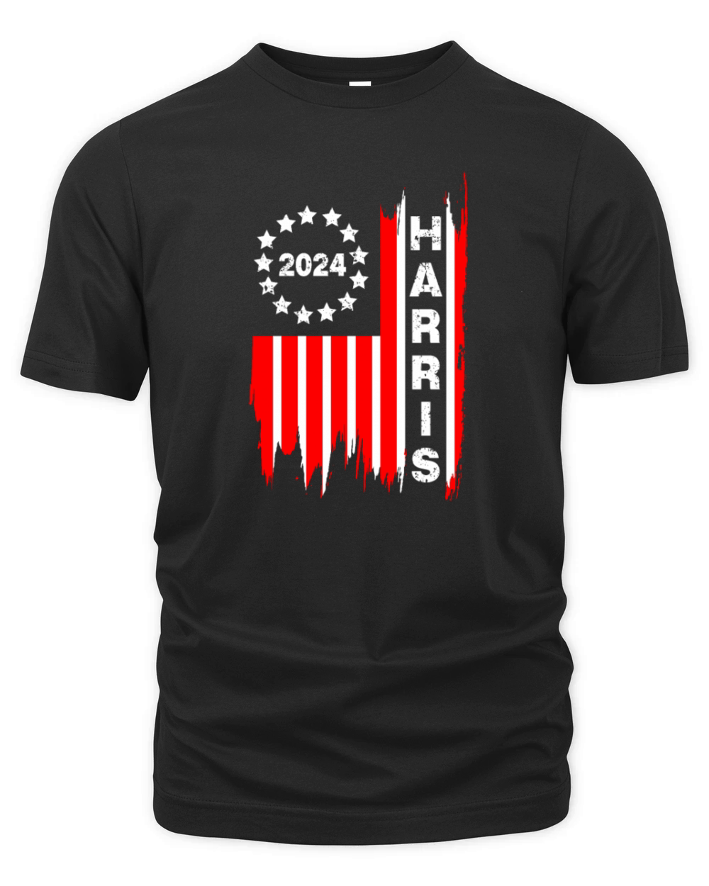 Kamala Harris 2024 PNG Vintage Us Flag Organic Unisex T-shirt