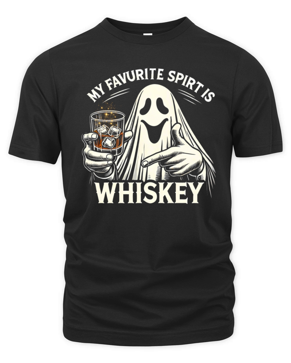 My Favorite Spirit is Whiskey retro Whiskey Lover Organic Unisex T-shirt
